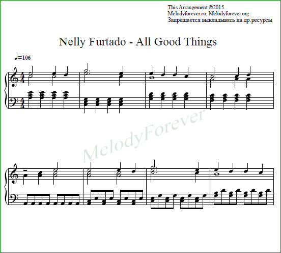All good things Ноты. Nelly Furtado - all good things (come to an end) - Ноты. Stranger things Ноты для фортепиано.